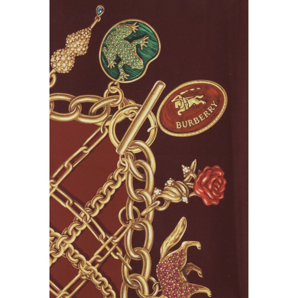 Burberry Bordeaux Silk Scarf