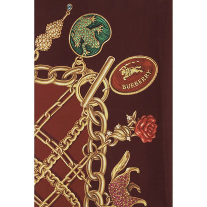 Burberry Bordeaux Silk Scarf