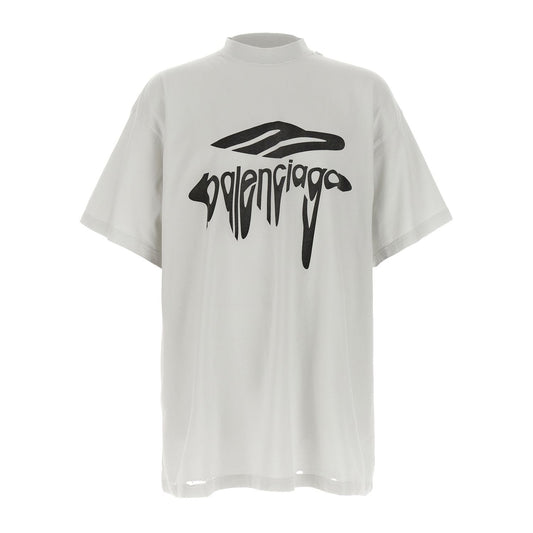 Balenciaga White Cotton T-Shirt