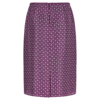 Gucci Purple Silk Midi Skirt