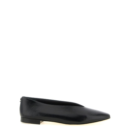 Jimmy Choo Black Leather Ballet Flats