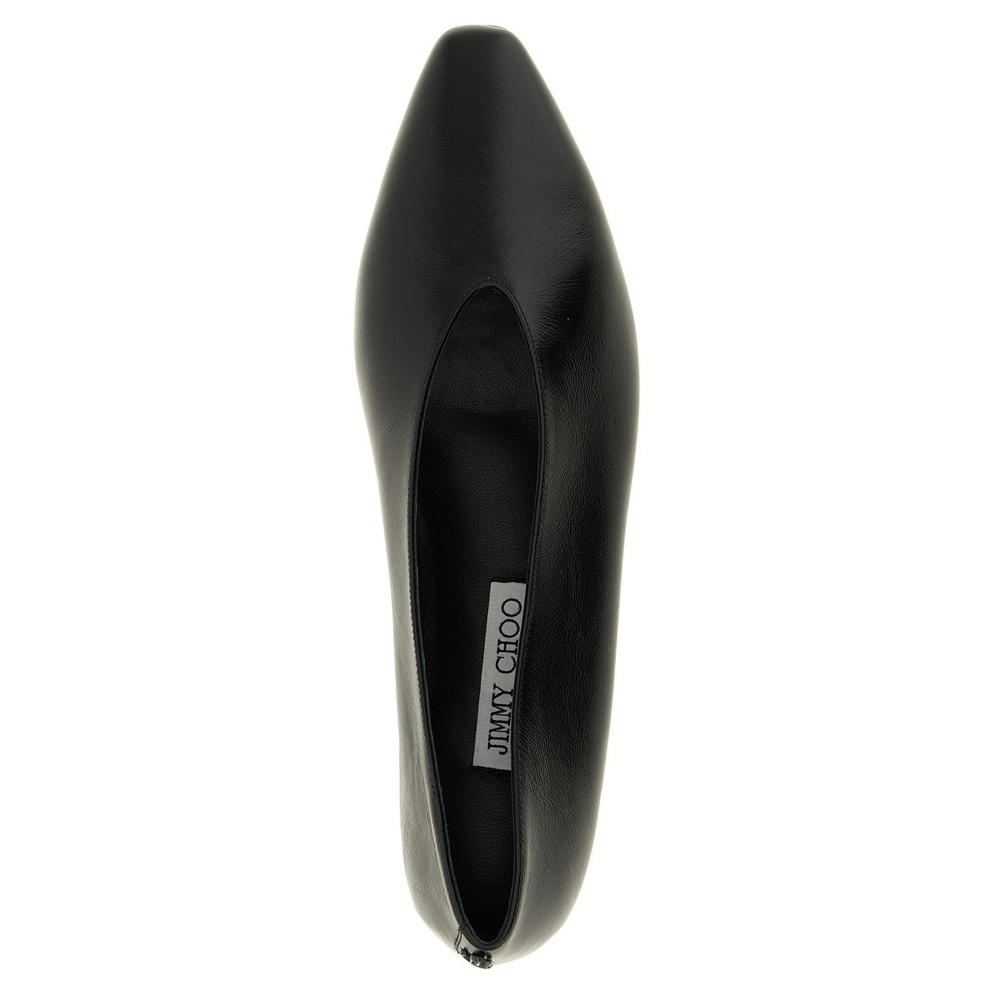 Jimmy Choo Black Leather Ballet Flats