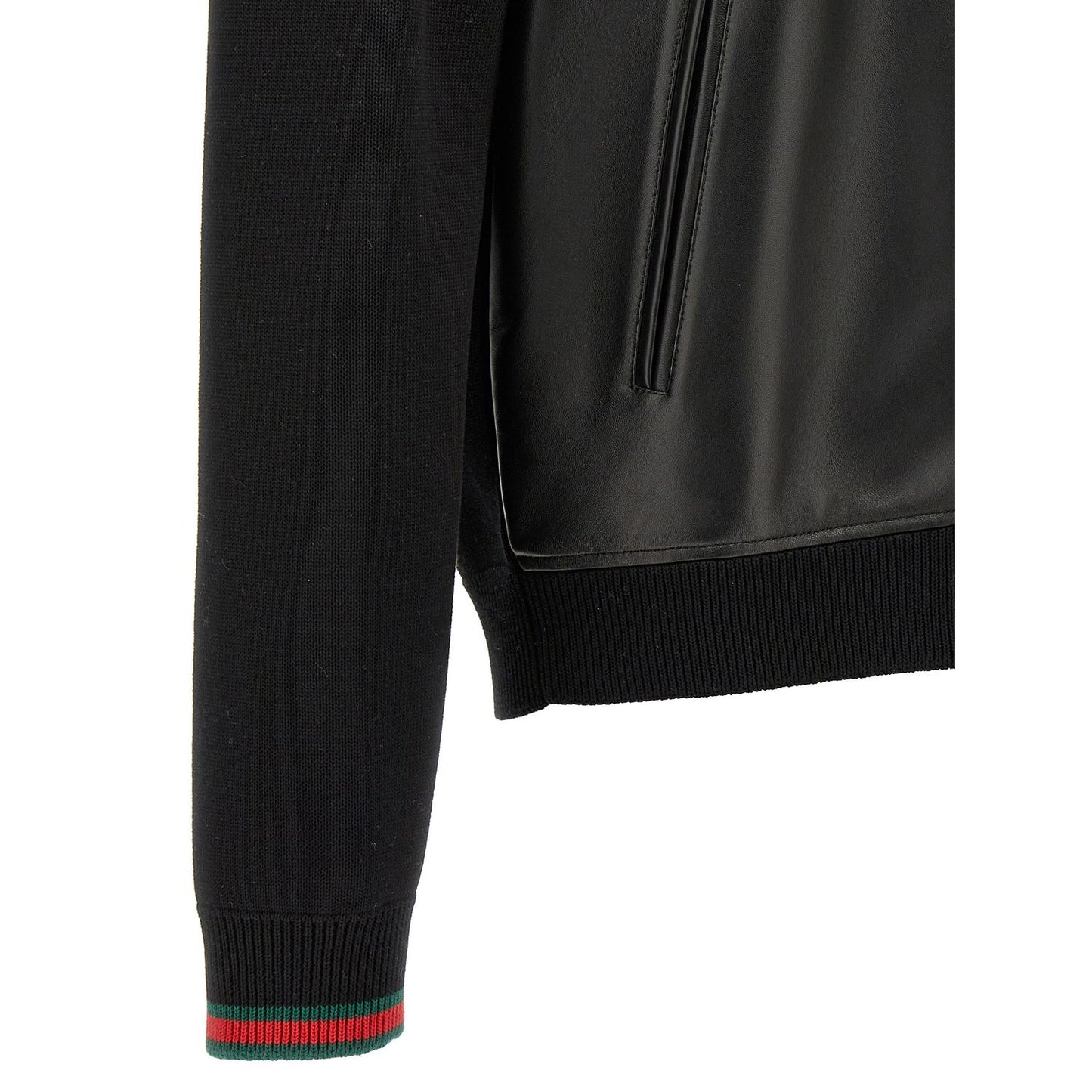 Gucci Black Lamb Leather Leather Jacket