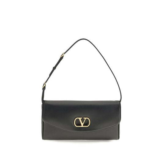 Valentino Garavani Brown Calf Leather Bos Taurus Shoulder Bag