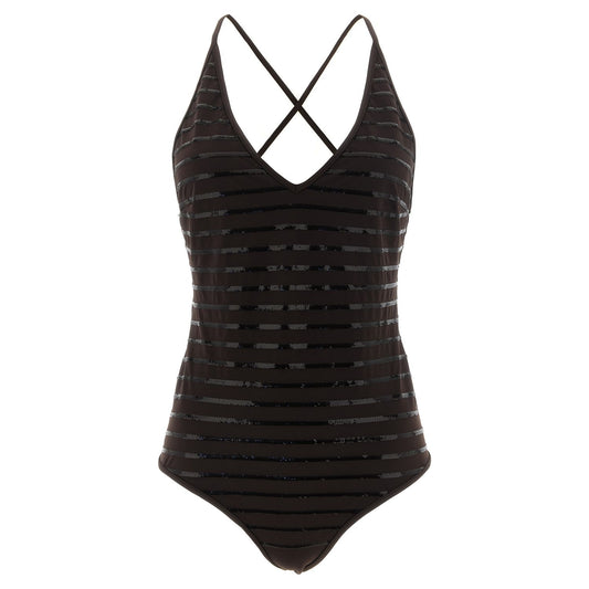 Brunello Cucinelli Brown Polyamide One-Piece Swimsuit