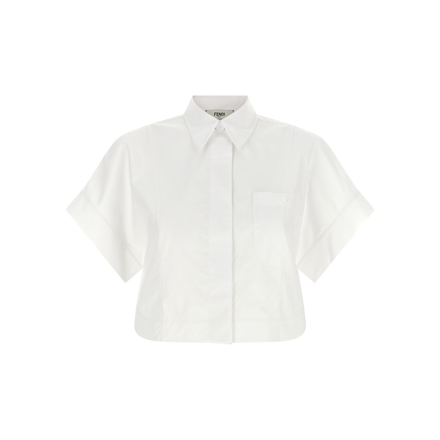 Fendi White Cotton Blouse