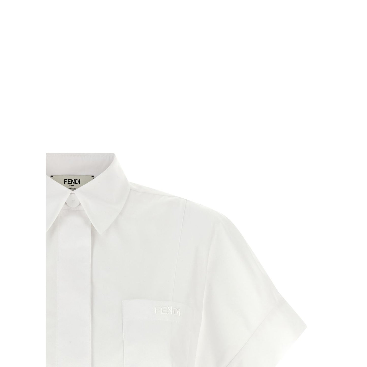 Fendi White Cotton Blouse