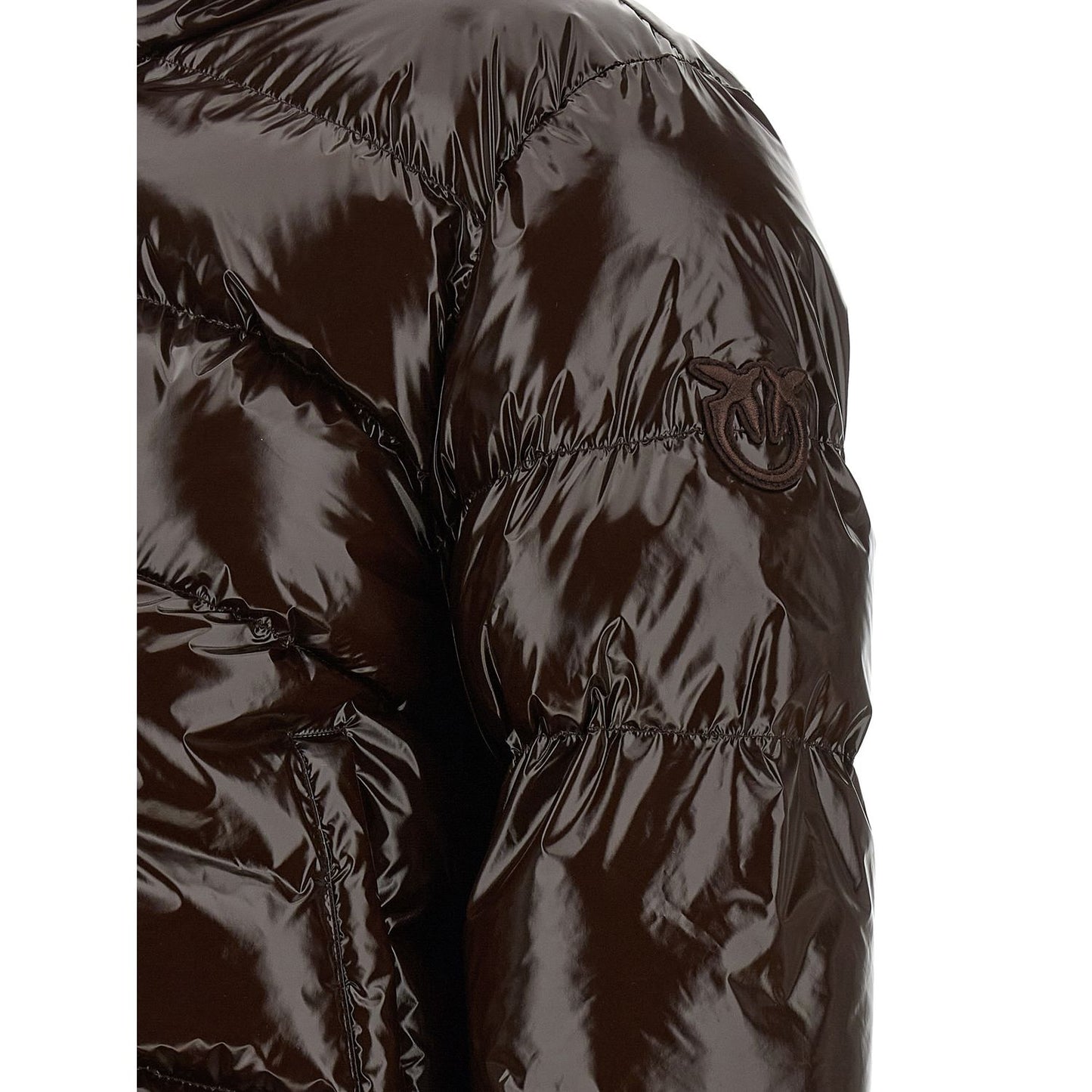 PINKO Brown Polyamide Full-Length Jacket