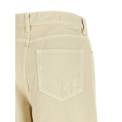 PINKO Beige Cotton Jeans Denim