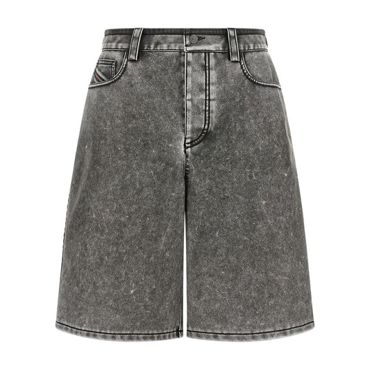Diesel Gray Polyethylene Bermuda Shorts