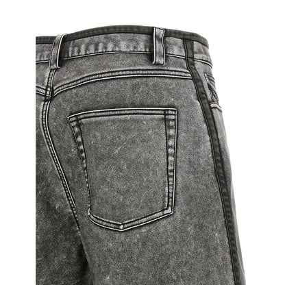 Diesel Gray Polyethylene Bermuda Shorts