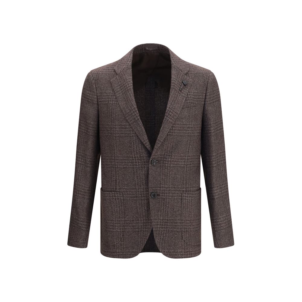 Lardini Brown Wool Oves Aries Blazer