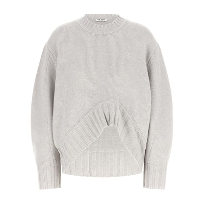 The Attico Gray Virgin Wool Cardigan