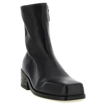 Marsell Black Calfskin Ankle Boots