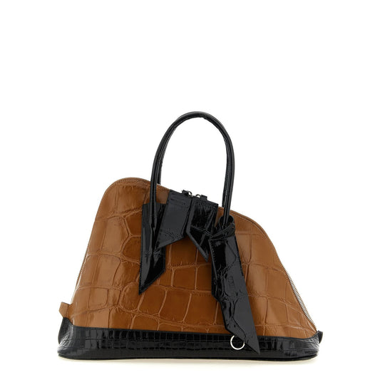 The Attico Brown Calf Leather Bos Taurus Handbag