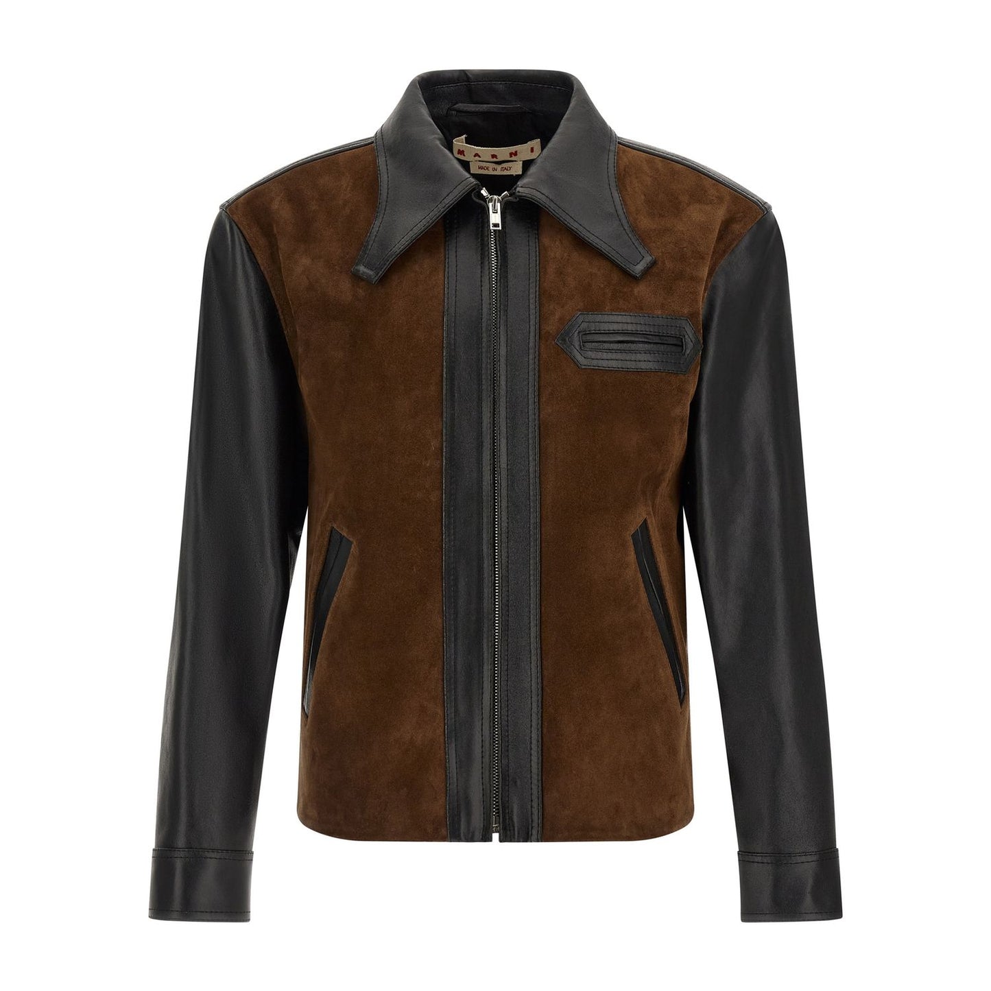 Marni Multicolor Calfskin Leather Jacket
