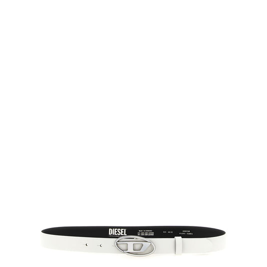 Diesel White Leather Regular Belt
