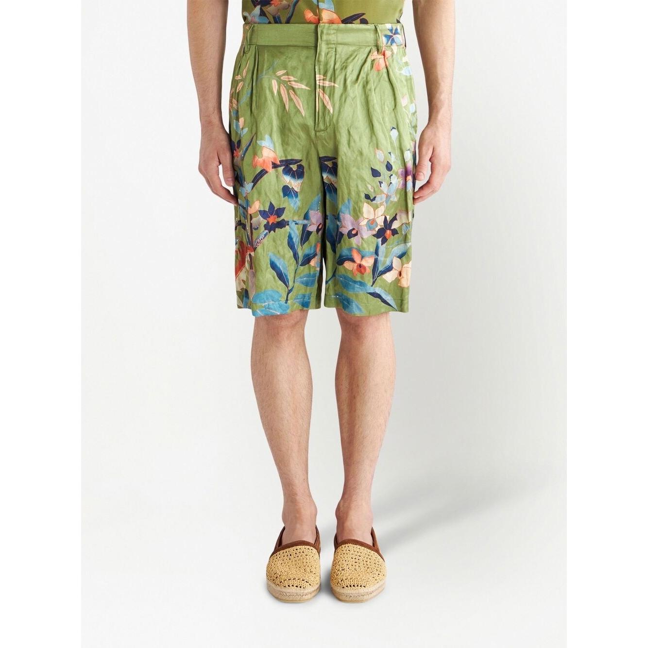 Etro Shorts Green Short trousers Etro