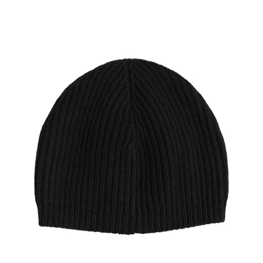 Dolce & Gabbana Men Black Wool Knitted Winter Beanie Capello One Size Hat