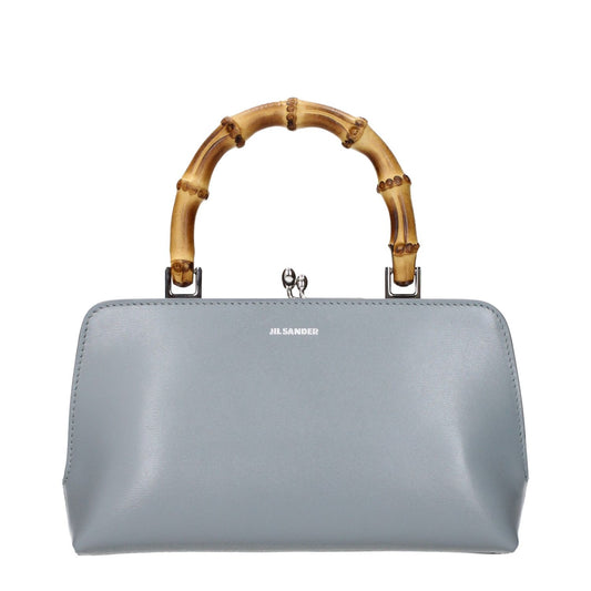 Jil Sander Gray Leather Handbag