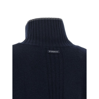 PINKO Blue Wool Cardigan