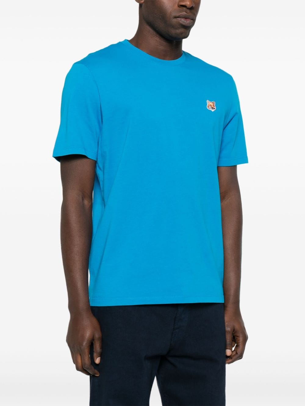 MAISON KITSUNE' T-shirts and Polos Blue Topwear Maison Kitsune'