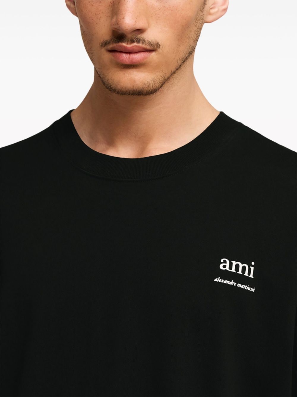 Ami Paris T-shirts and Polos Black Topwear Ami Paris