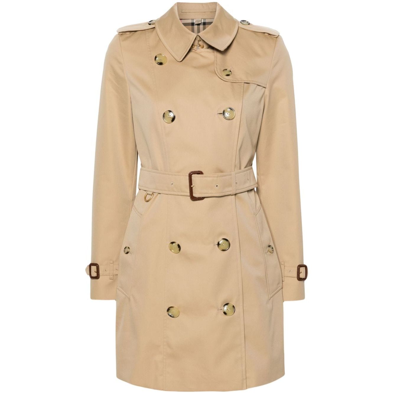 Burberry organic cotton twill Women Coats Beige Jackets Burberry