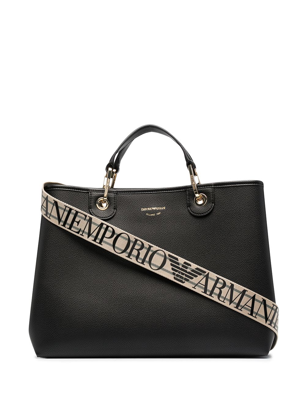 EMPORIO ARMANI CAPSULE Bags.. Black Shopper Emporio Armani