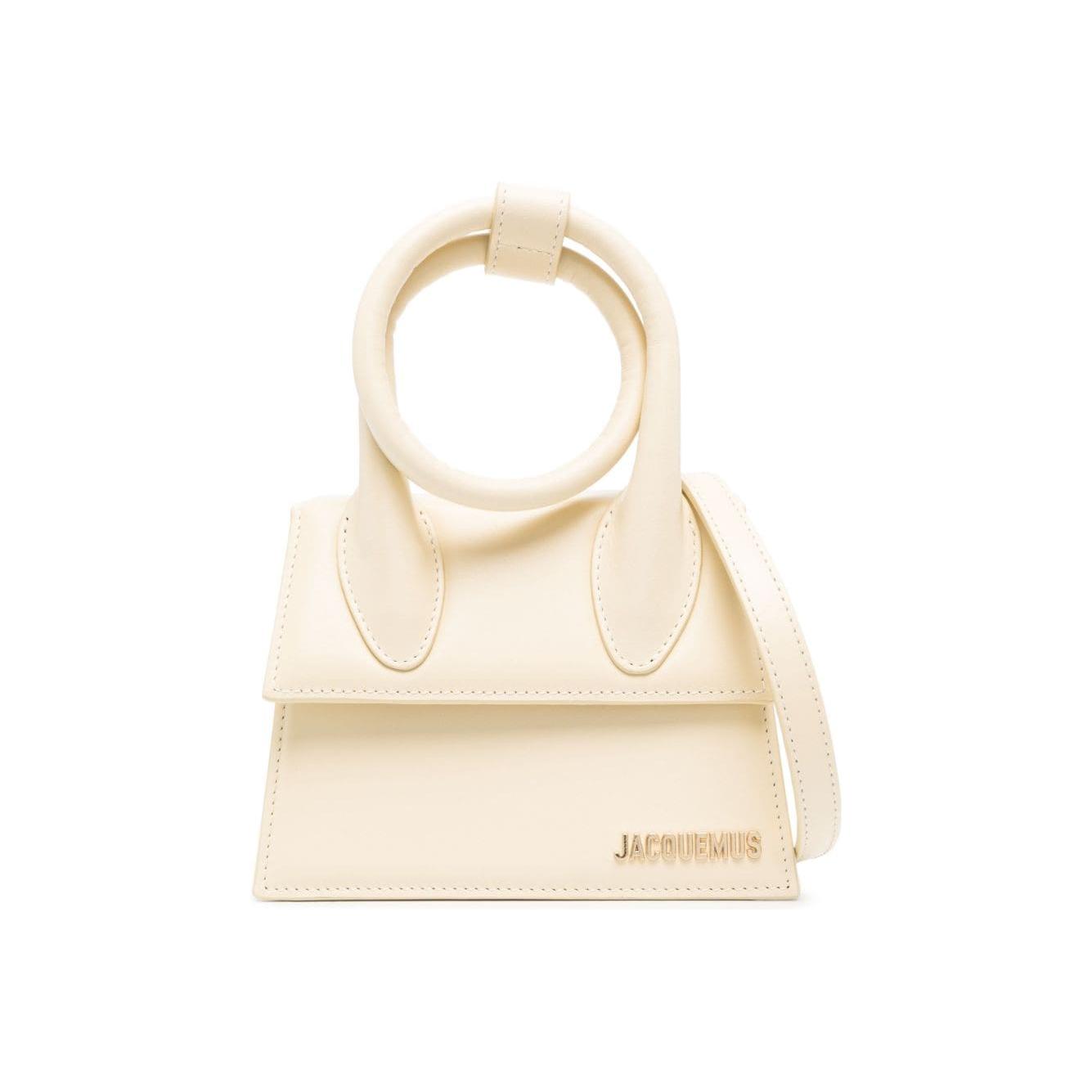 JACQUEMUS Le Chiquito Noeud Bag Ivory Handbag JACQUEMUS