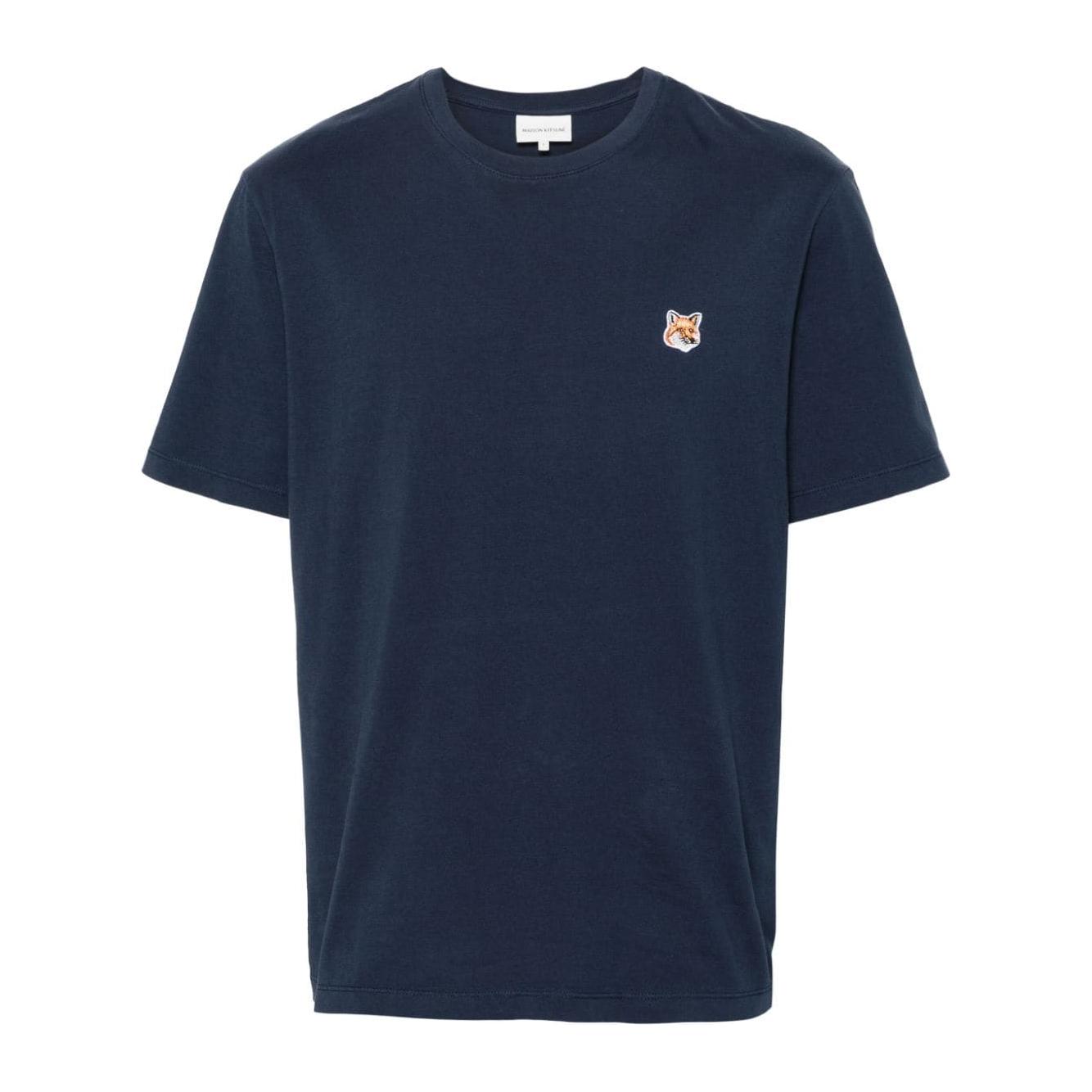 MAISON KITSUNE' T-shirts and Polos Blue Topwear Maison Kitsune