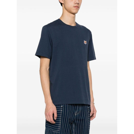 MAISON KITSUNE' T-shirts and Polos Blue Topwear Maison Kitsune