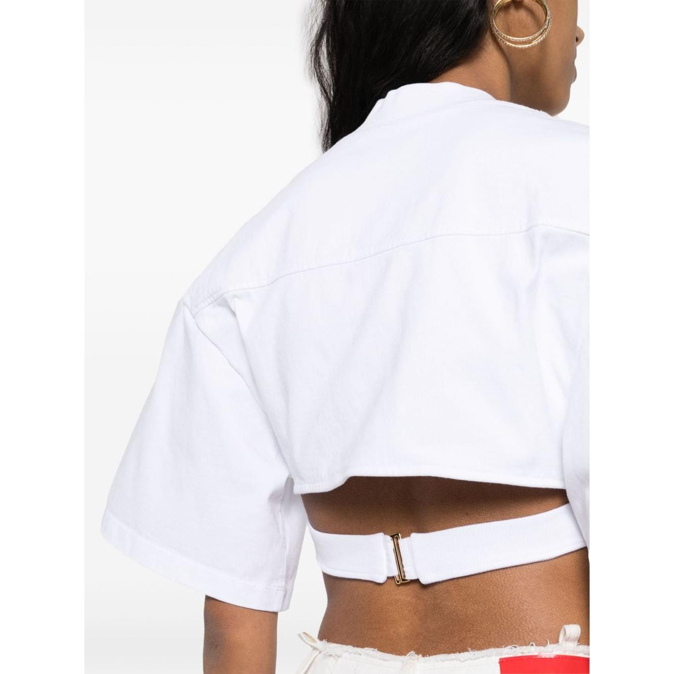 JACQUEMUS T-shirts and Polos White Topwear JACQUEMUS