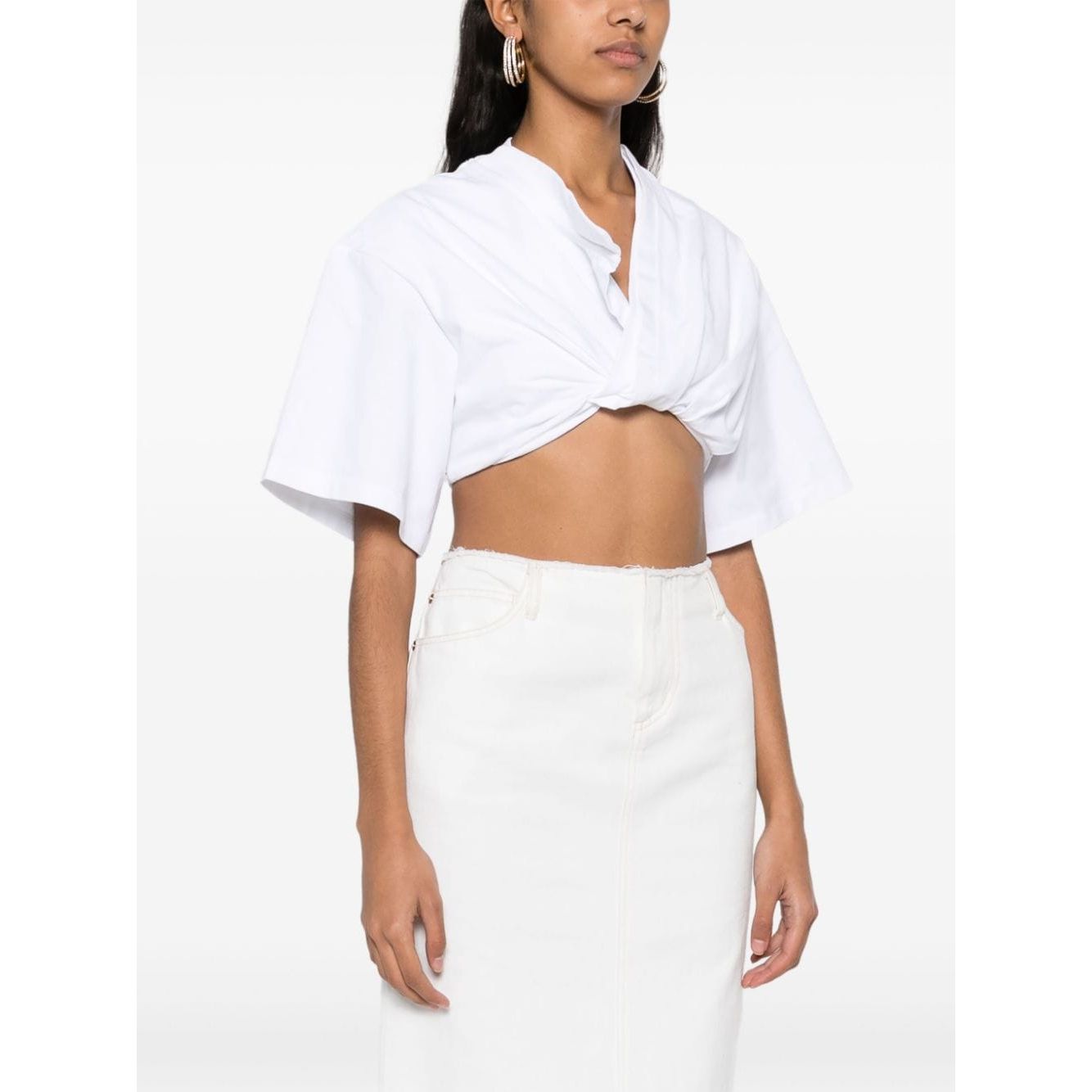 JACQUEMUS T-shirts and Polos White Topwear JACQUEMUS