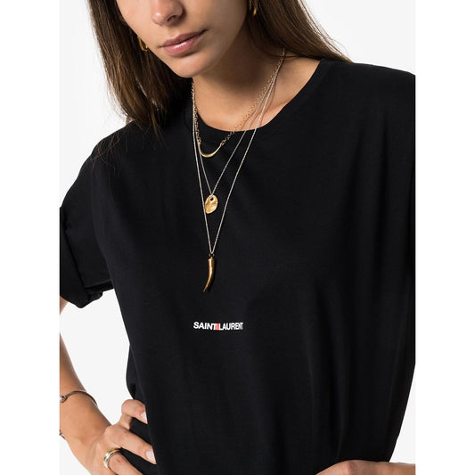 Saint Laurent  T-shirts and Polos Black Topwear Saint Laurent