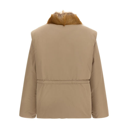 Moncler Beige Polyester Sleeveless Jacket