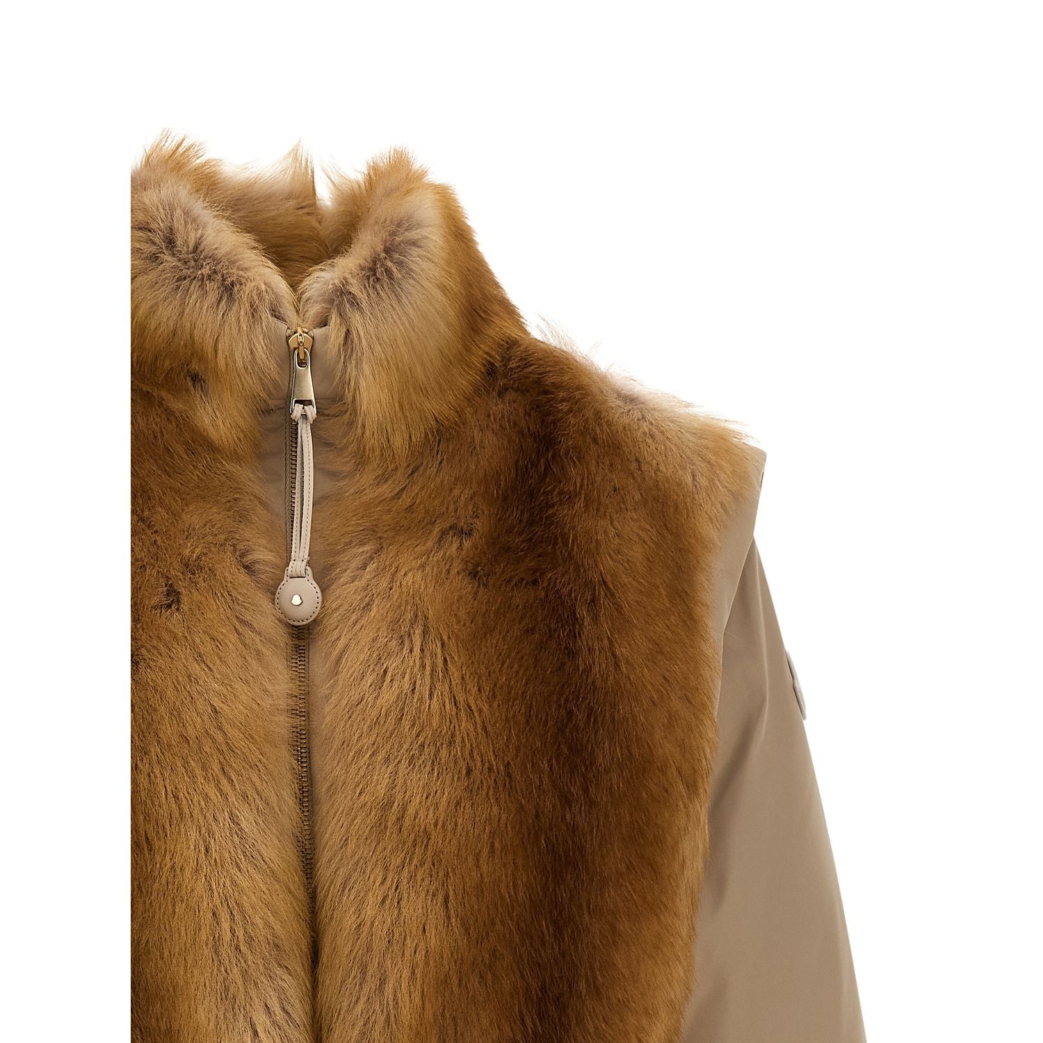 Moncler Beige Polyester Sleeveless Jacket