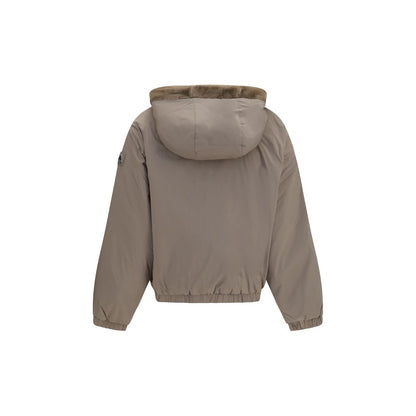 Moose Knuckles Brown Faux Fur Sweatshirt