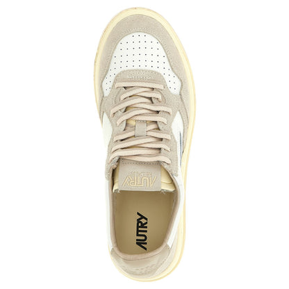 Autry Gray Cowhide Low Top Sneakers