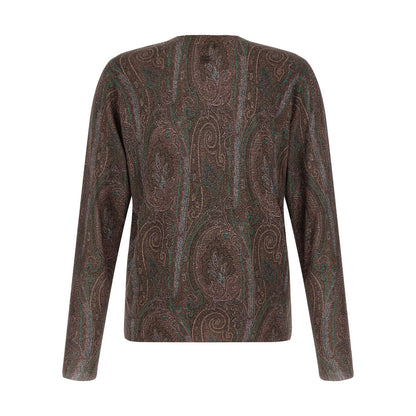 Etro Bordeaux Silk Cardigan
