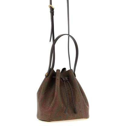 Etro Brown Cotton Handbag