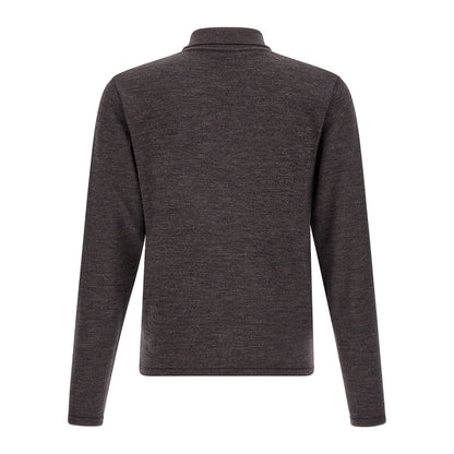 Lemaire Brown Wool Polo Shirt