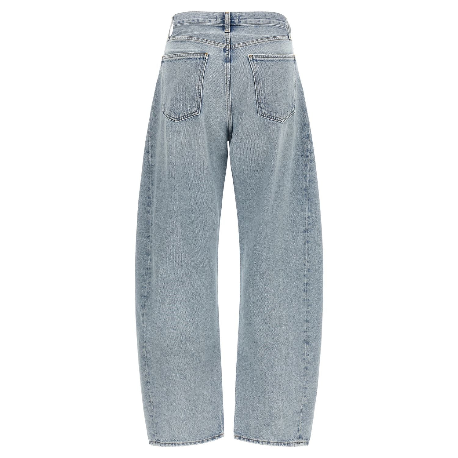 Agolde Blue Cotton High-Waisted Jean
