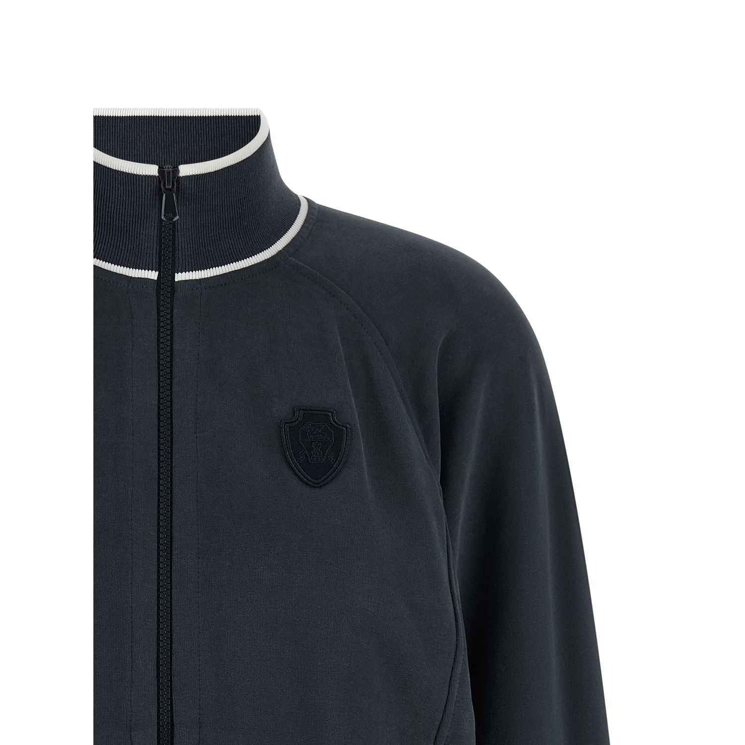 Brunello Cucinelli Blue Cotton Sweatshirt