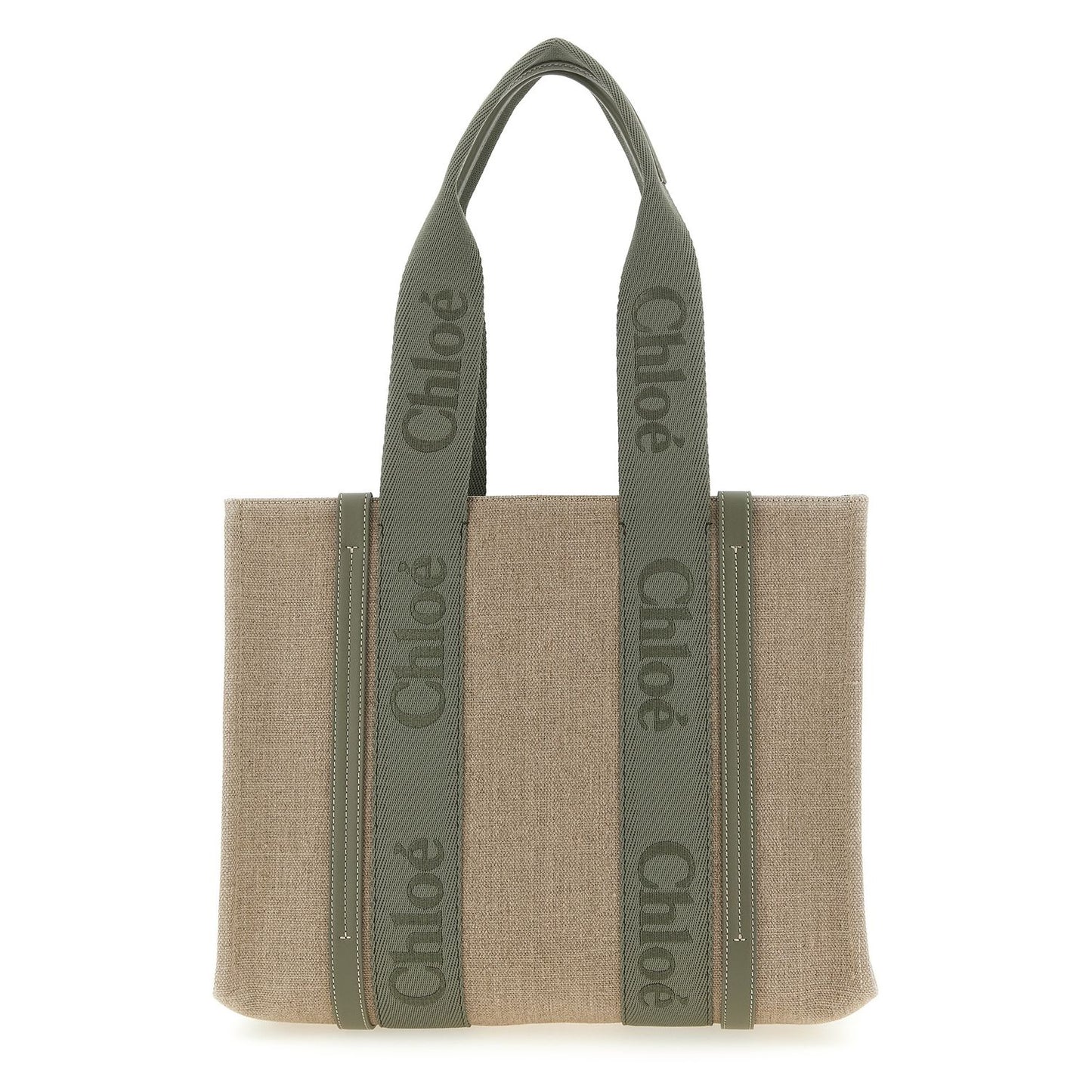 Chloé Bicolor Linen Tote Bag