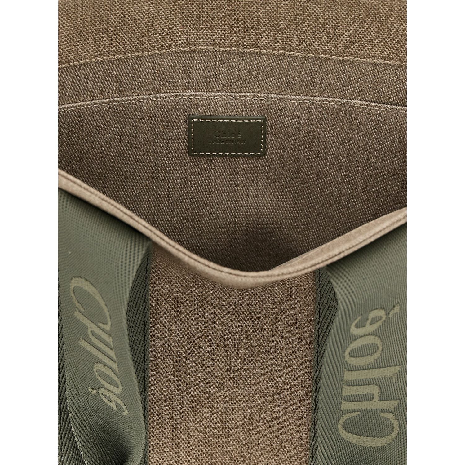 Chloé Bicolor Linen Tote Bag