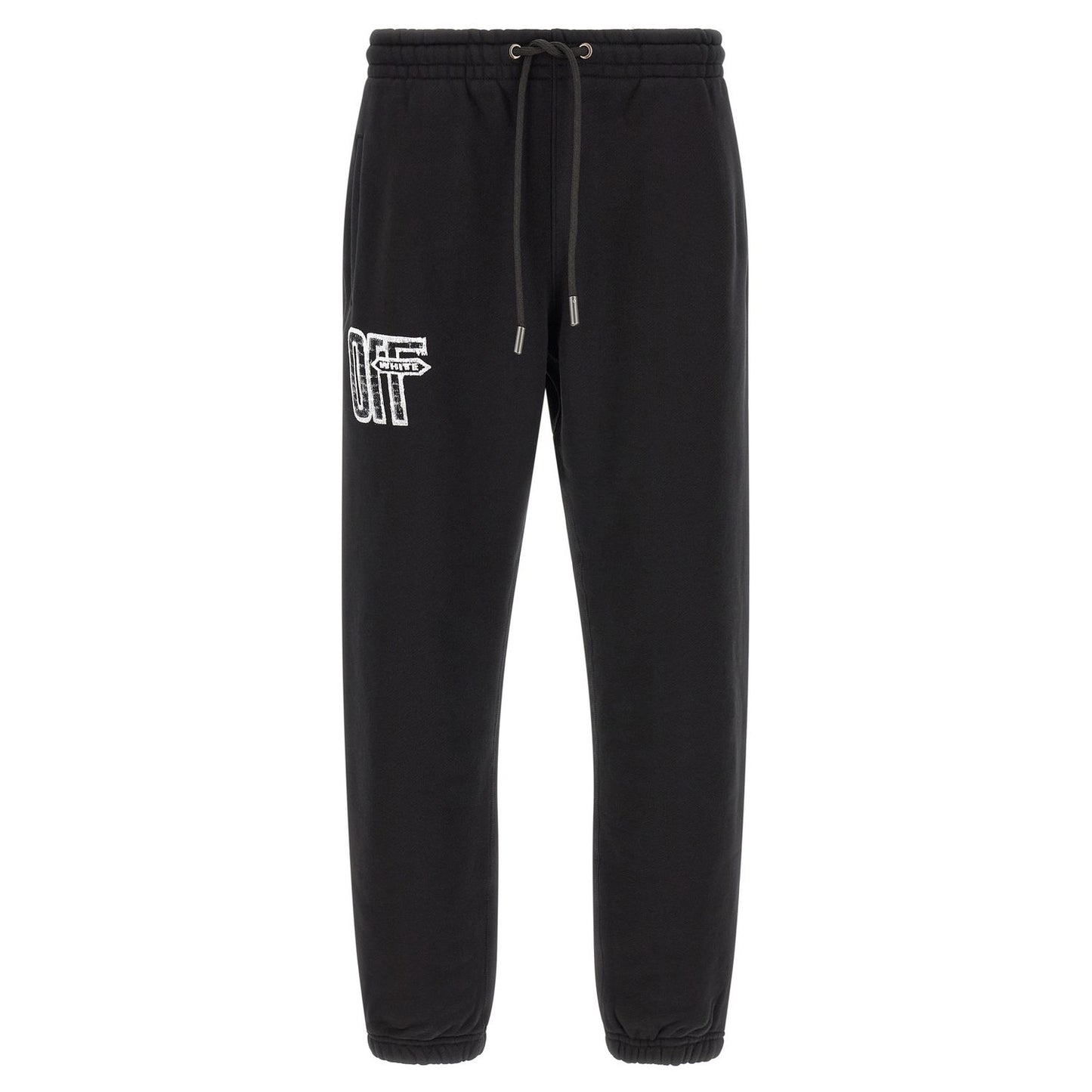 Off-White Black Cotton Joggers (Workout Pants)