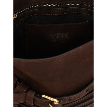 Moschino Brown Calfskin Handbag