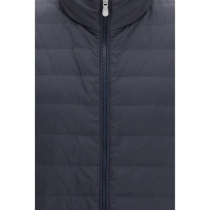 Brunello Cucinelli Blue Polyester Sleeveless Jacket