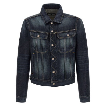 Tom Ford Blue Cotton Denim Jacket